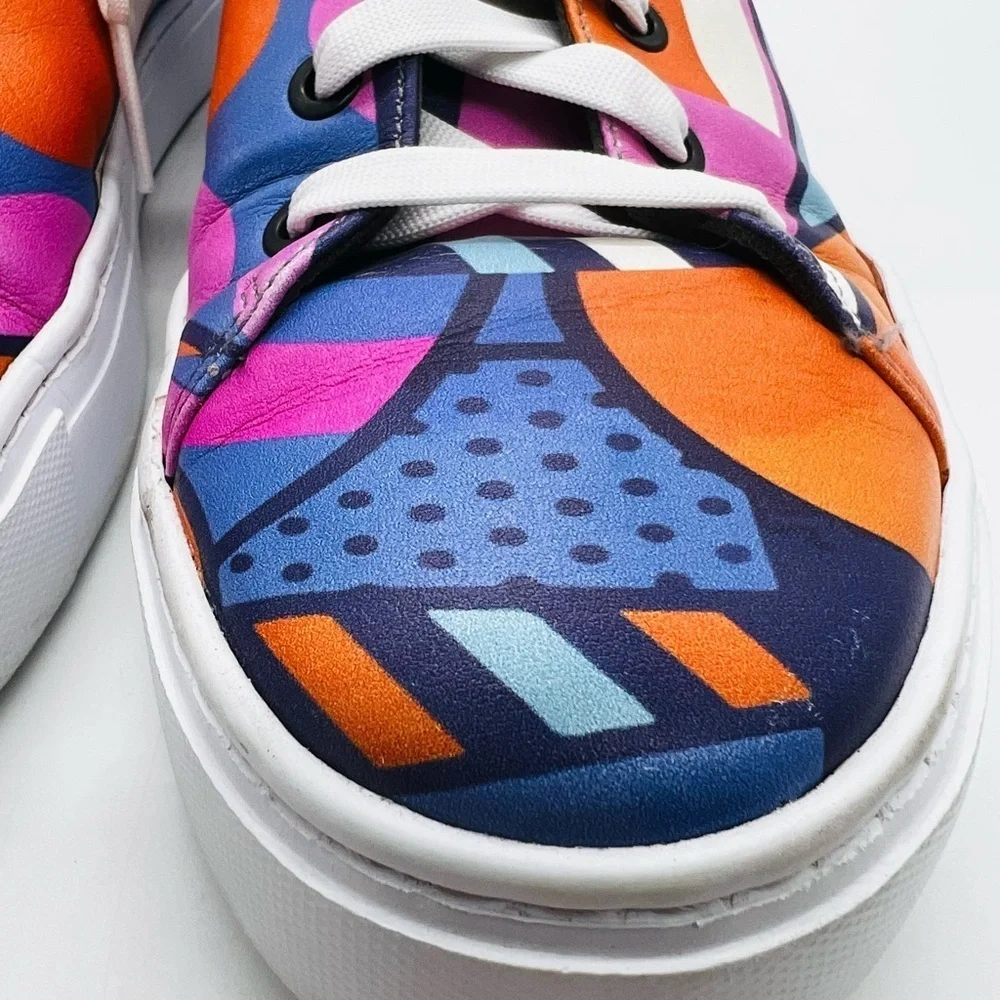 BYW Brand Your Walk Men’s Colorful Graphic Sneakers EU Size 43 or U.S. Size 10